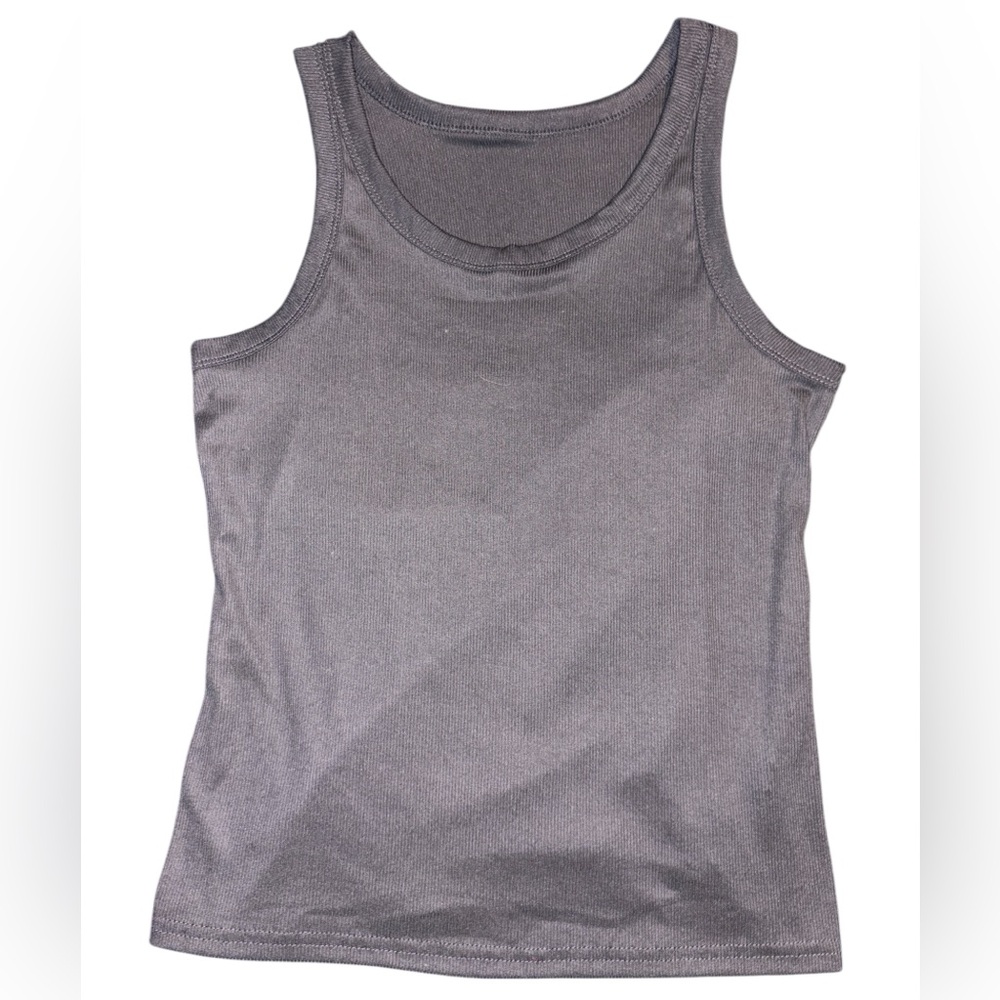 Women's Gray Ribbed Tank Top